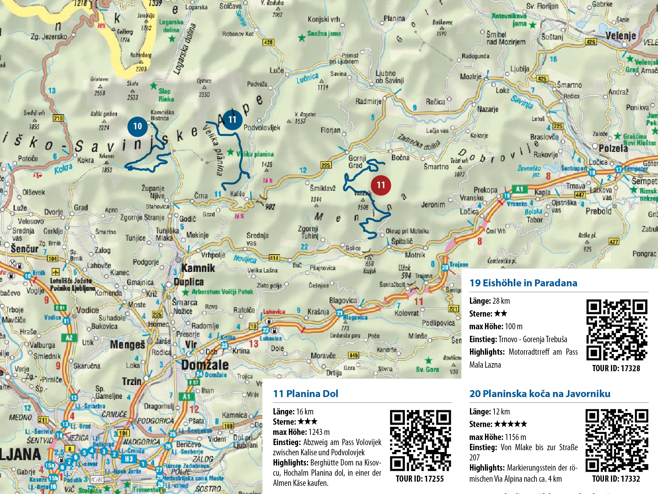 Beispielinhalt (Bild) FolyMaps OFFROAD Slowenien Kroatien 1:250 000