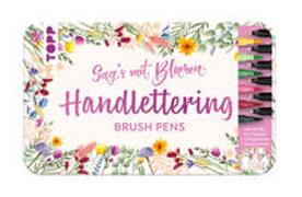 Handlettering Designdose Brush Pens Sag's mit Blumen