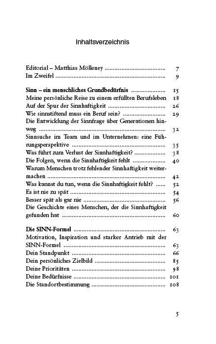 Beispielinhalt (Bild) Arbeite mit Sinn! Auf dem Weg zum erfüllten Beruf