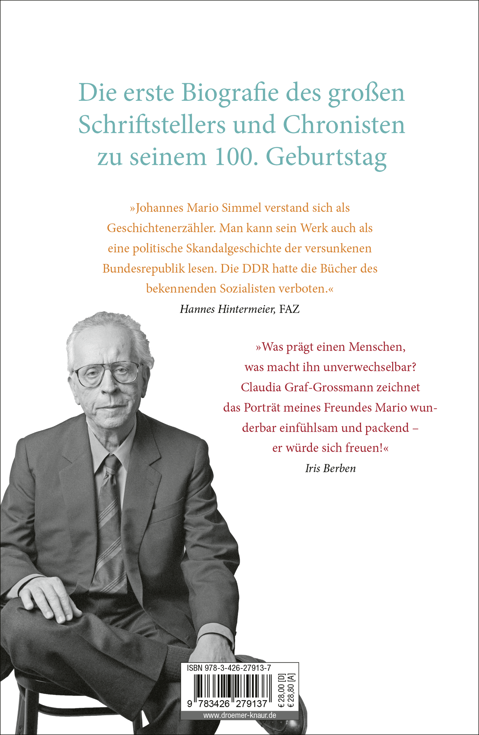 Rückseitencover »Mich wundert, dass ich so fröhlich bin« Johannes Mario Simmel – die Biografie