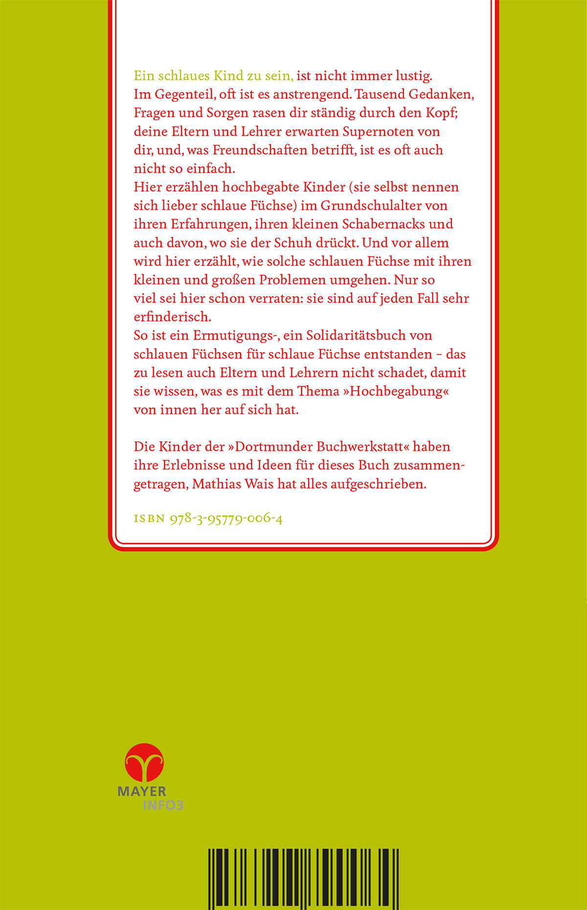 Rückseitencover Hilfe - ich bin hochbegabt! Na und?