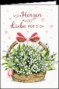 Doppelkarte. Alles Liebe. . . (Maiglöckchen)