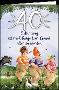 Doppelkarte. 40. Geburtstag (Frauen)