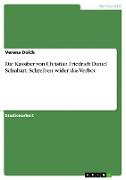 Vorderes Coverbild Die Kassiber von Christian Friedrich Daniel Schubart. Schreiben wider das Verbot