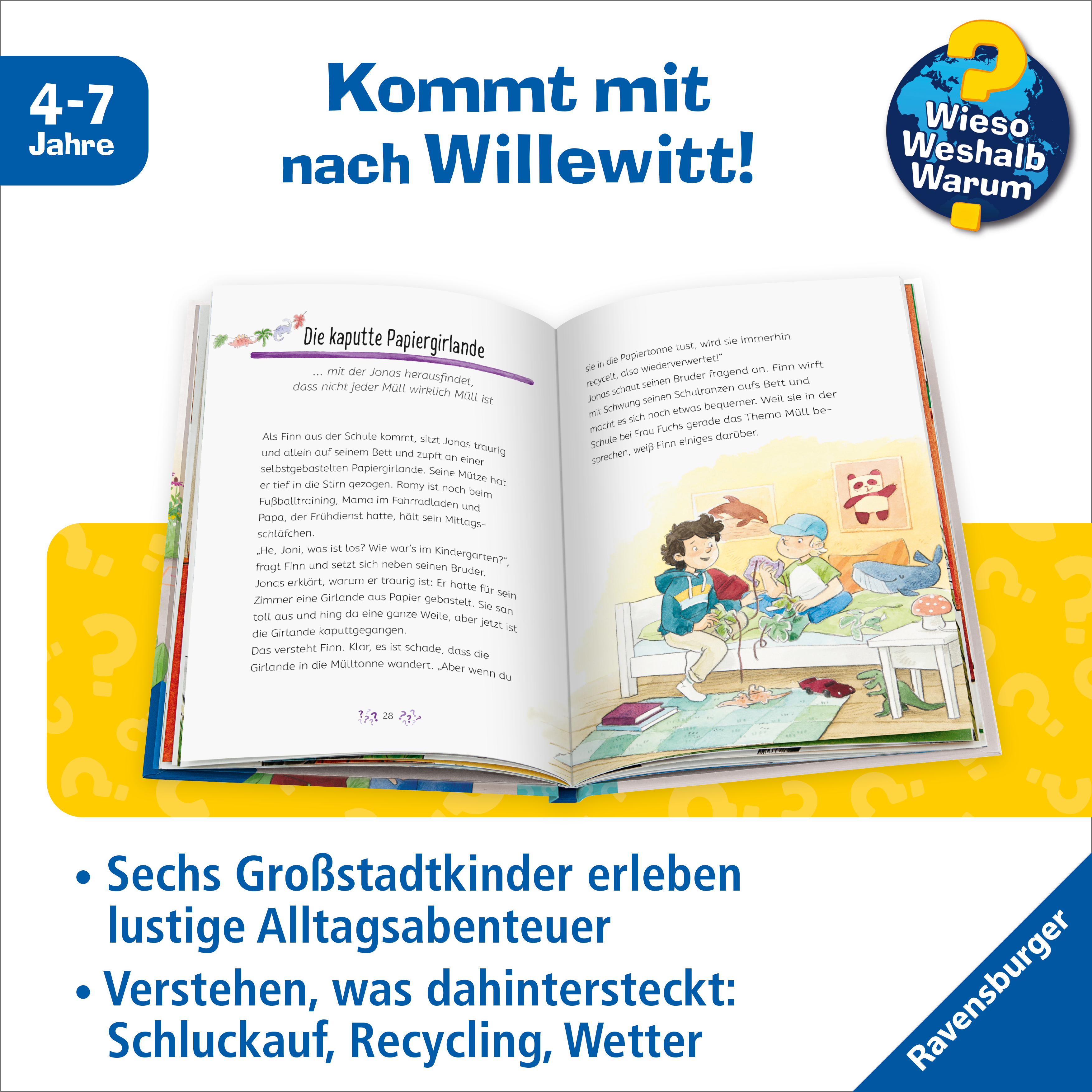 Beispielinhalt (Bild) Wieso? Weshalb? Warum? Meine Vorlesegeschichten, Band 1 - Was erleben wir Tag für Tag?