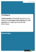 Quellenanalyse: Protokoll der Sitzung des österreichisch-ungarischen Ministerrats für gemeinsame Angelegenheiten vom 07.07.1914