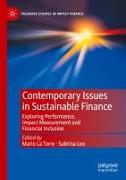 Contemporary Issues in Sustainable Finance