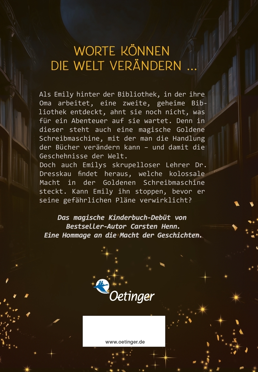 Rückseitencover Die goldene Schreibmaschine