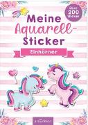 Meine Aquarell-Sticker – Einhörner