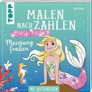 Malen nach Zahlen Glitzer-Malbuch Meerjungfrauen