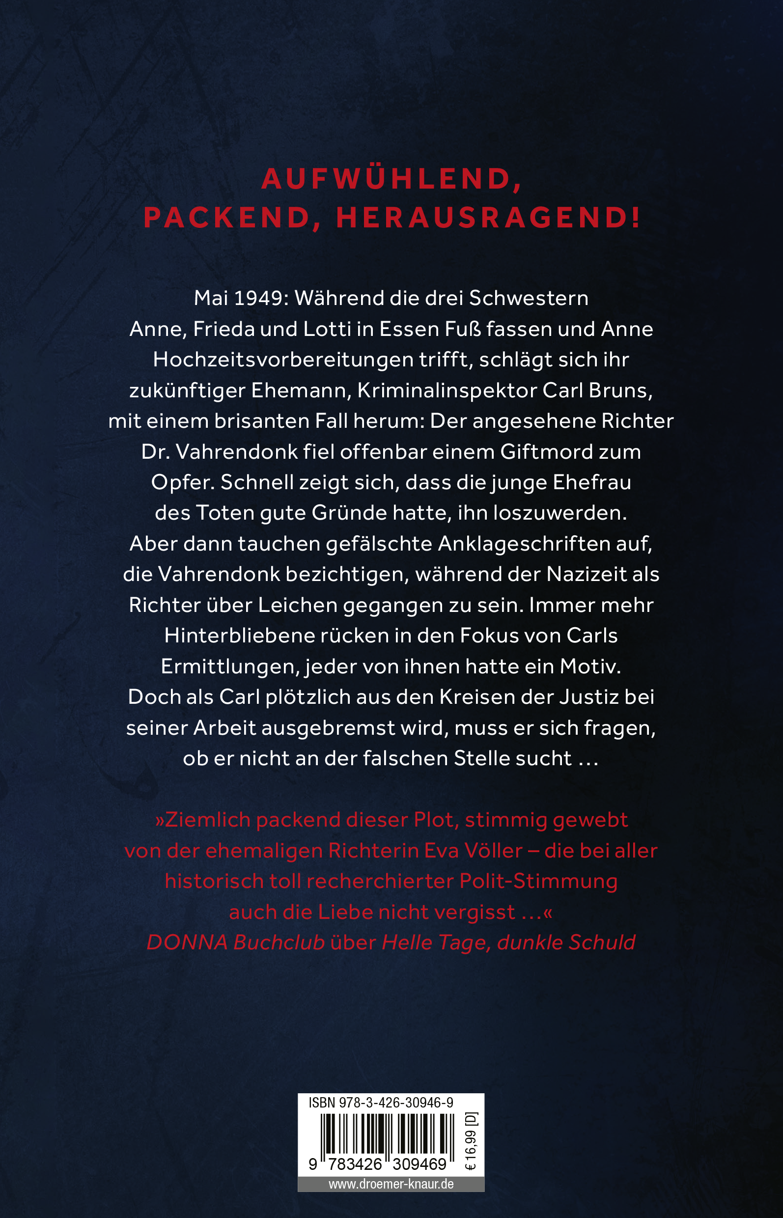 Rückseitencover Alte Taten, neuer Zorn