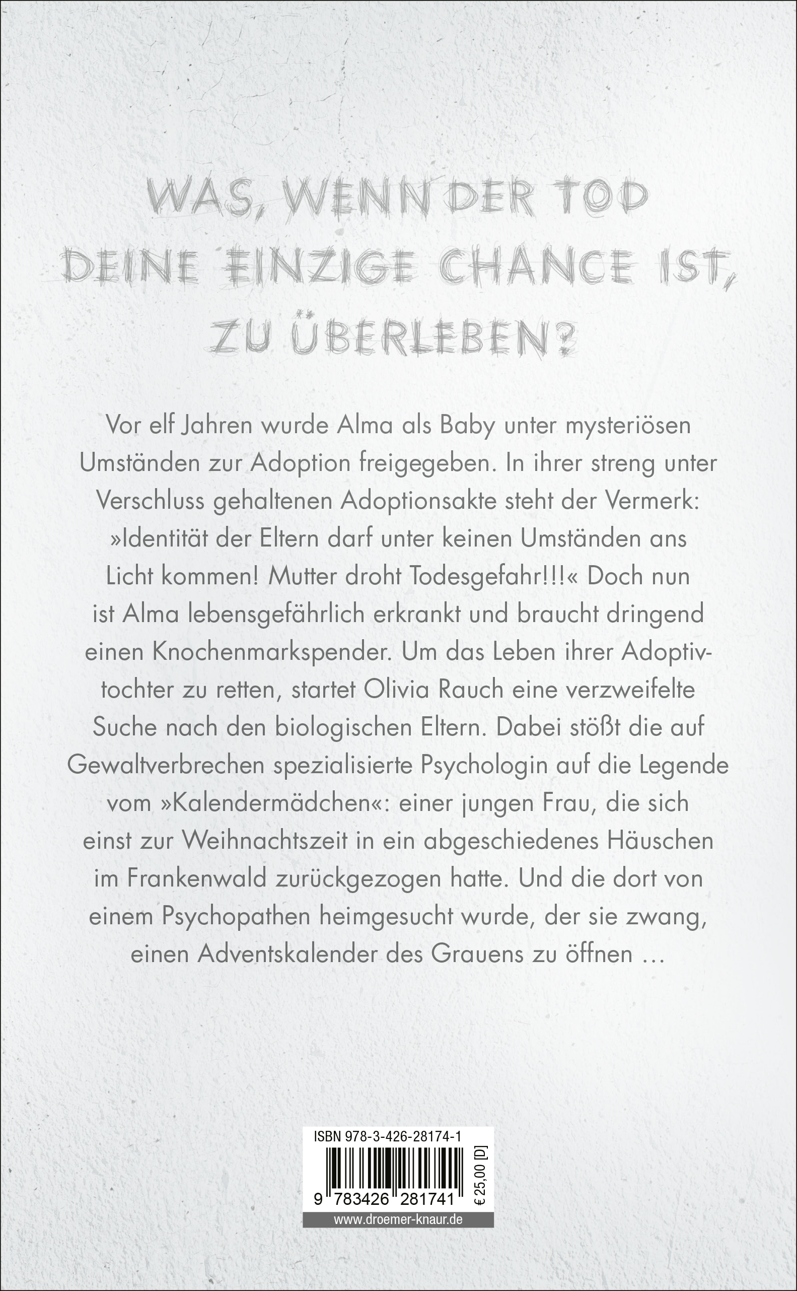 Rückseitencover Das Kalendermädchen