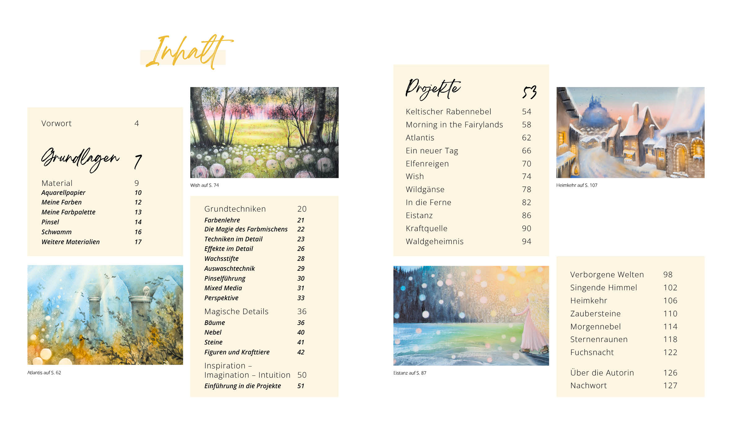 Beispielinhalt (Bild) Magische Landschaften in Aquarell