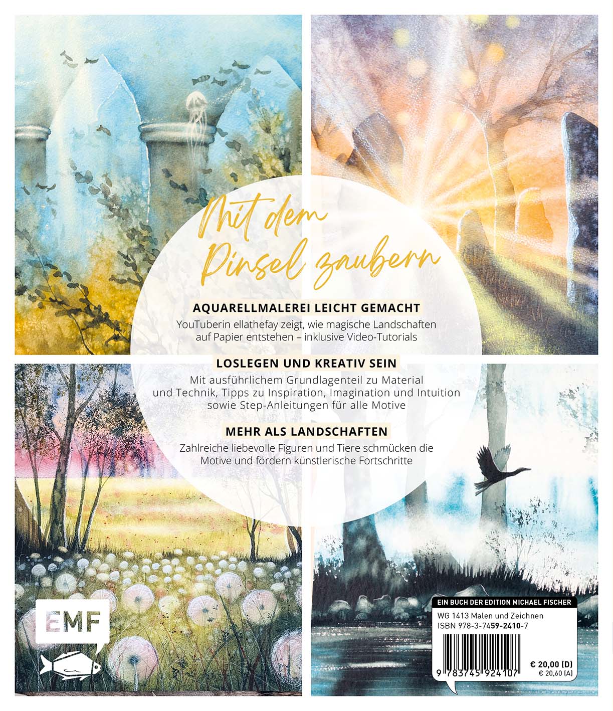 Rückseitencover Magische Landschaften in Aquarell