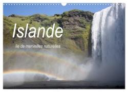 Islande île de merveilles naturelles (Calendrier mural 2025 DIN A3 vertical), CALVENDO calendrier mensuel