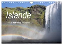 Islande île de merveilles naturelles (Calendrier mural 2025 DIN A4 vertical), CALVENDO calendrier mensuel