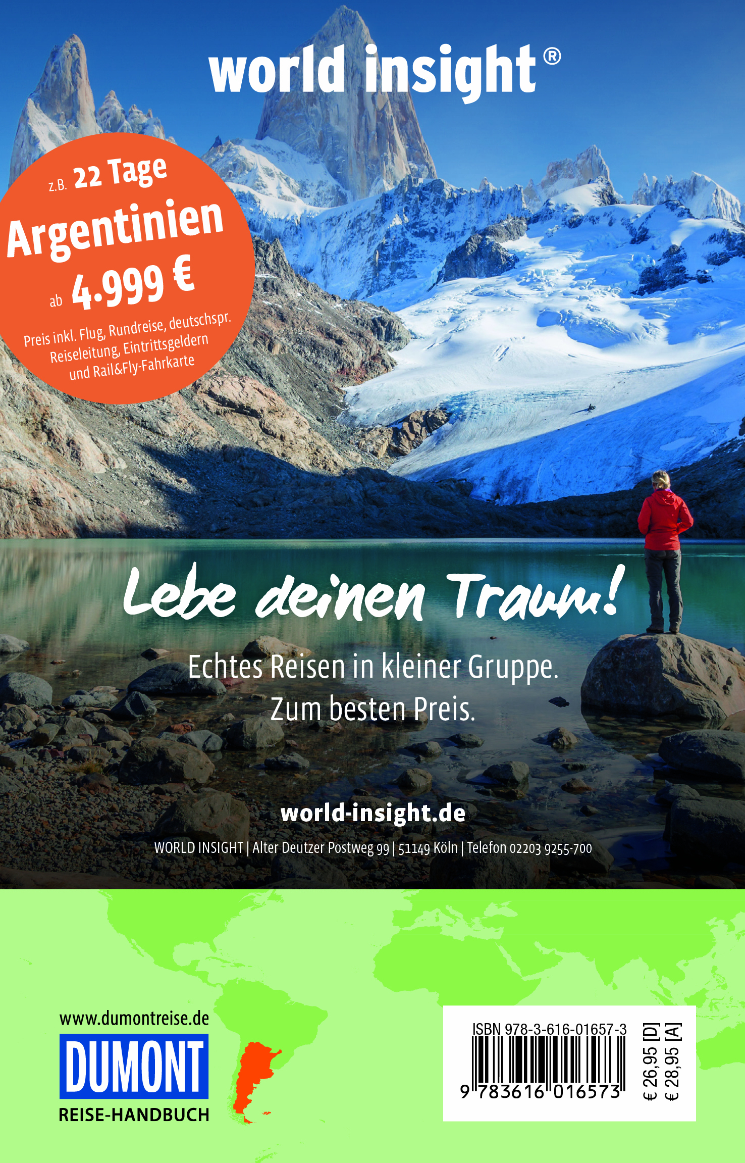 Rückseitencover DuMont Reise-Handbuch Reiseführer Argentinien