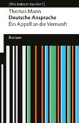 Deutsche Ansprache. Ein Appell an die Vernunft. [Was bedeutet das alles?]