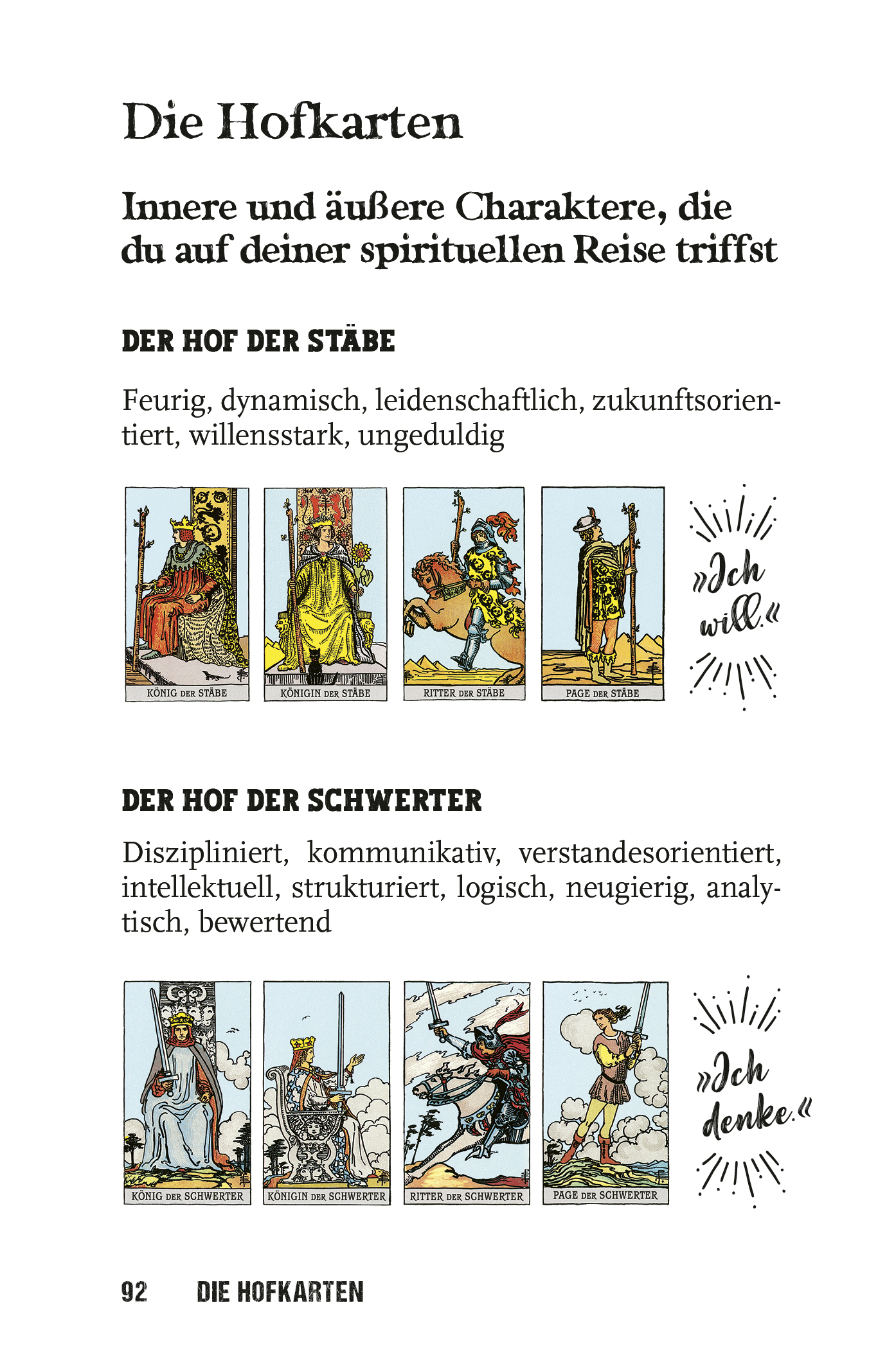 Beispielinhalt (Bild) Dein Tarot Guide -Schnell & einfach legen und deuten