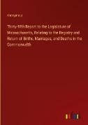 Thirty-fifth Report to the Legislature of Massachusetts, Relating to the Registry and Return of Briths, Marriages, and Deaths in the Commonwelth