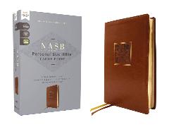 NASB, Personal Size Bible, Large Print, Leathersoft, Brown, Red Letter, 1995 Text, Comfort Print