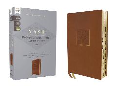 NASB, Personal Size Bible, Large Print, Leathersoft, Brown, Red Letter, 1995 Text, Thumb Indexed, Comfort Print