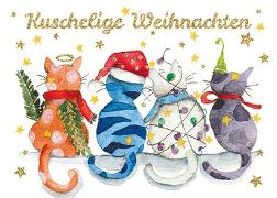 Postkarte / Kuschelige Weihnachten (Katzen)