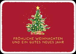 Postkarte / Fröhliche Weihnachten (Tannenbaum)