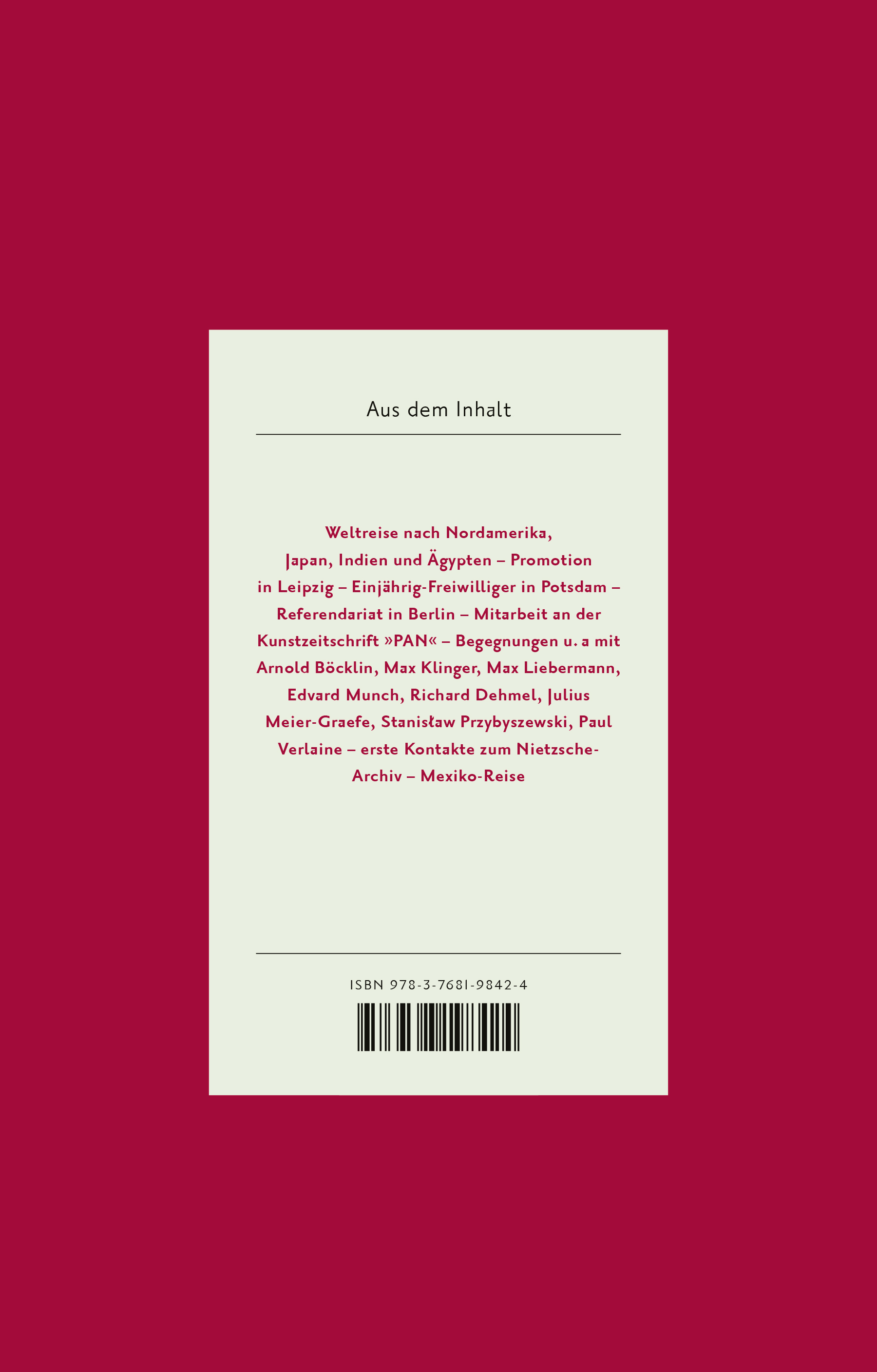 Rückseitencover Das Tagebuch (1880–1937), Band 2 (Das Tagebuch 1880-1937, Bd. 2)