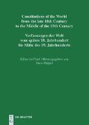 Constitutional Documents of Switzerland from the late 18th Century... / National Constitutions I