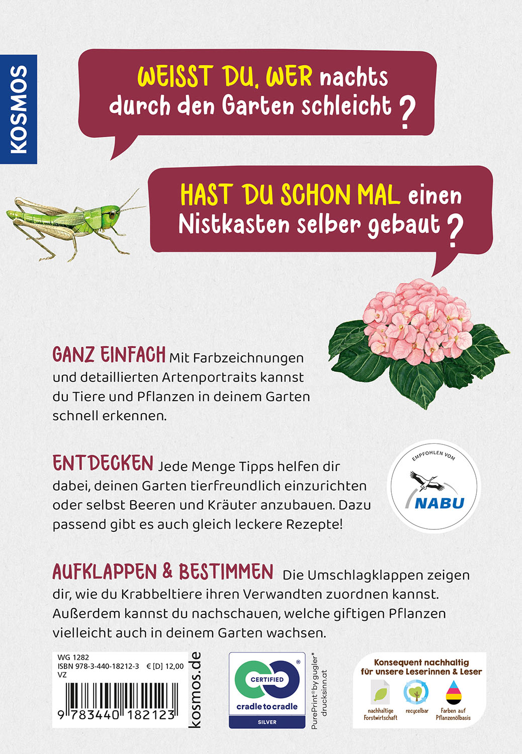 Rückseitencover Was lebt im Garten? Kindernaturführer