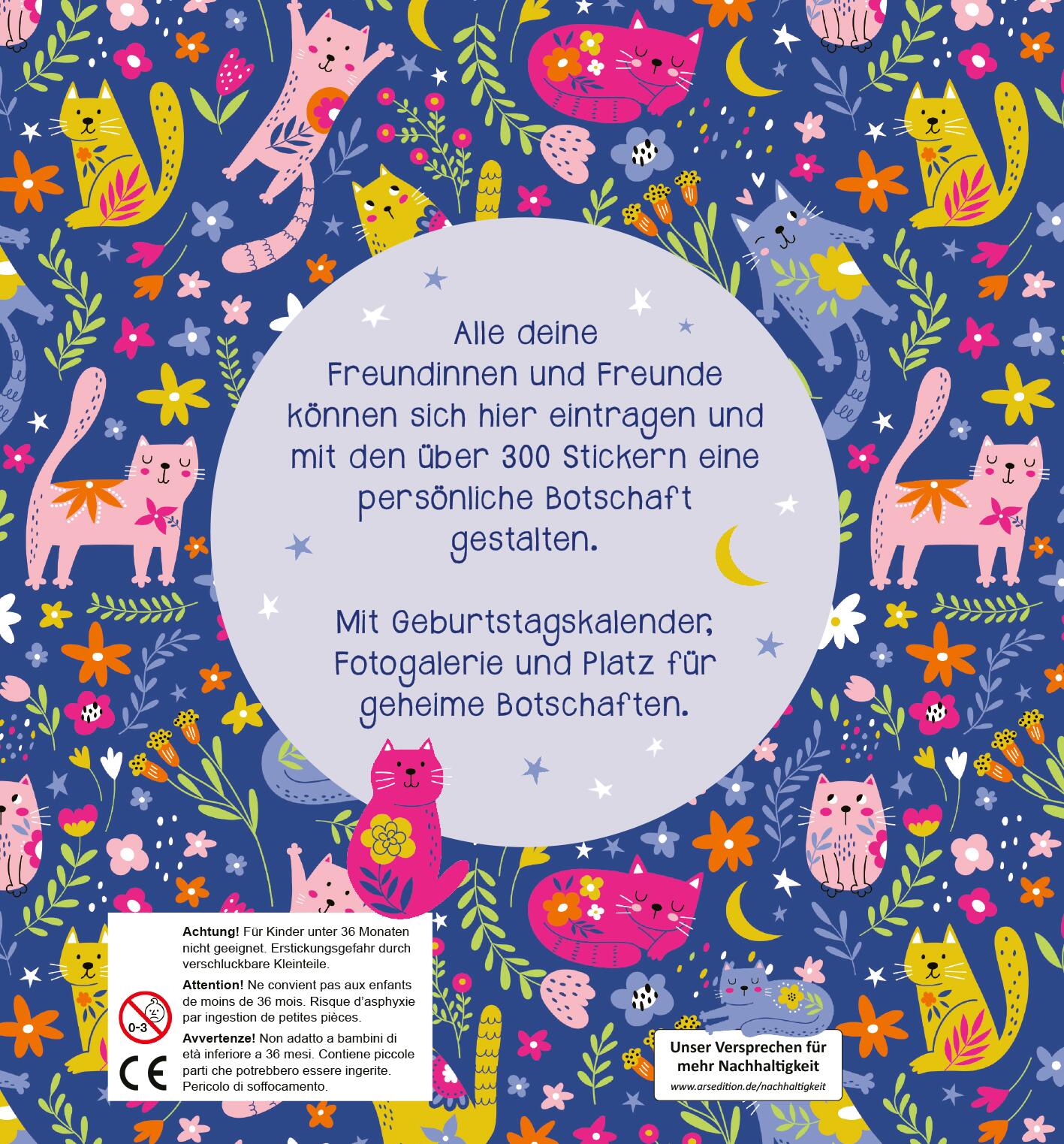 Rückseitencover Alle meine Freunde – Katzen | Mit über 300 Stickern