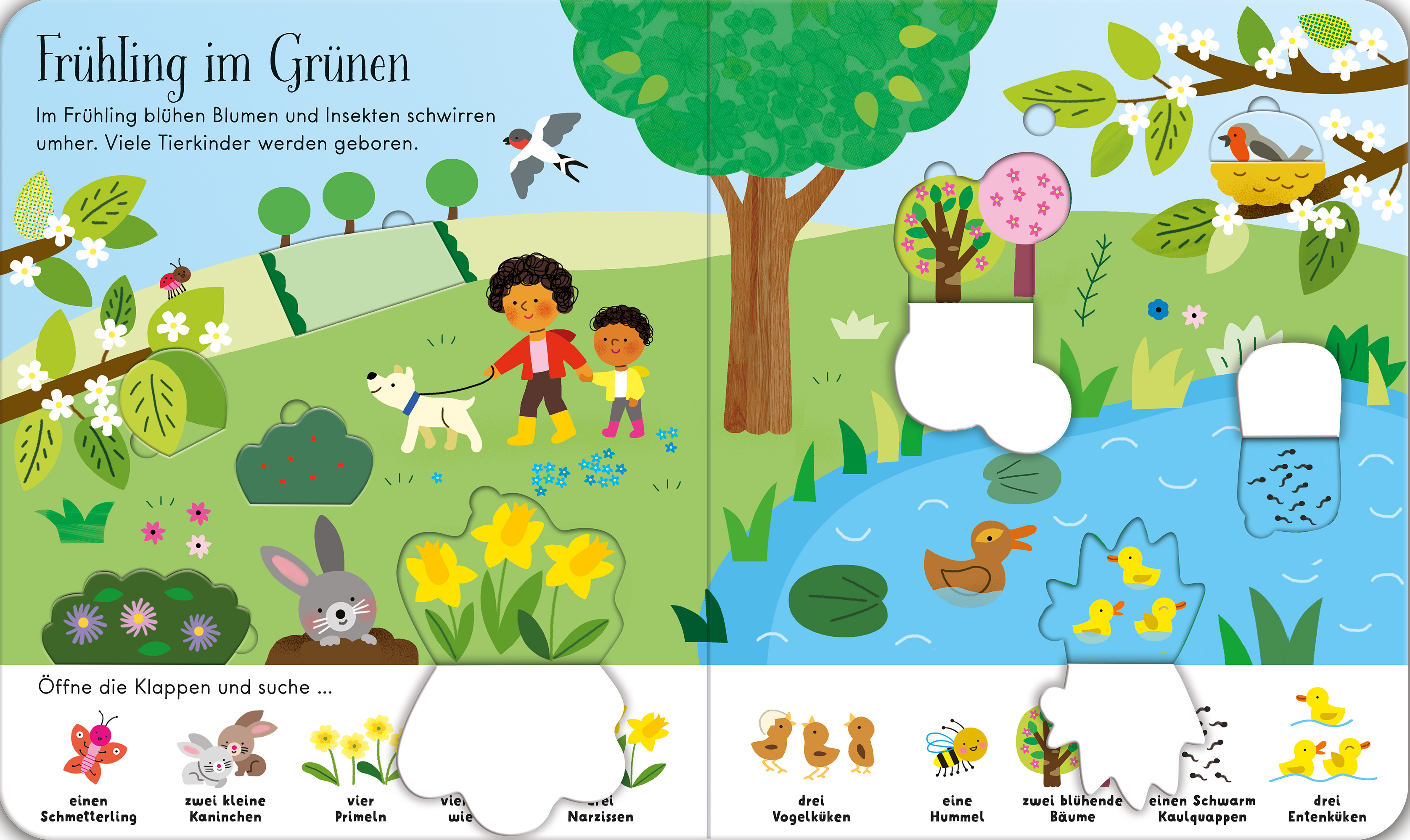 Beispielinhalt (Bild) Mein buntes Klappenbuch: Wetter und Jahreszeiten