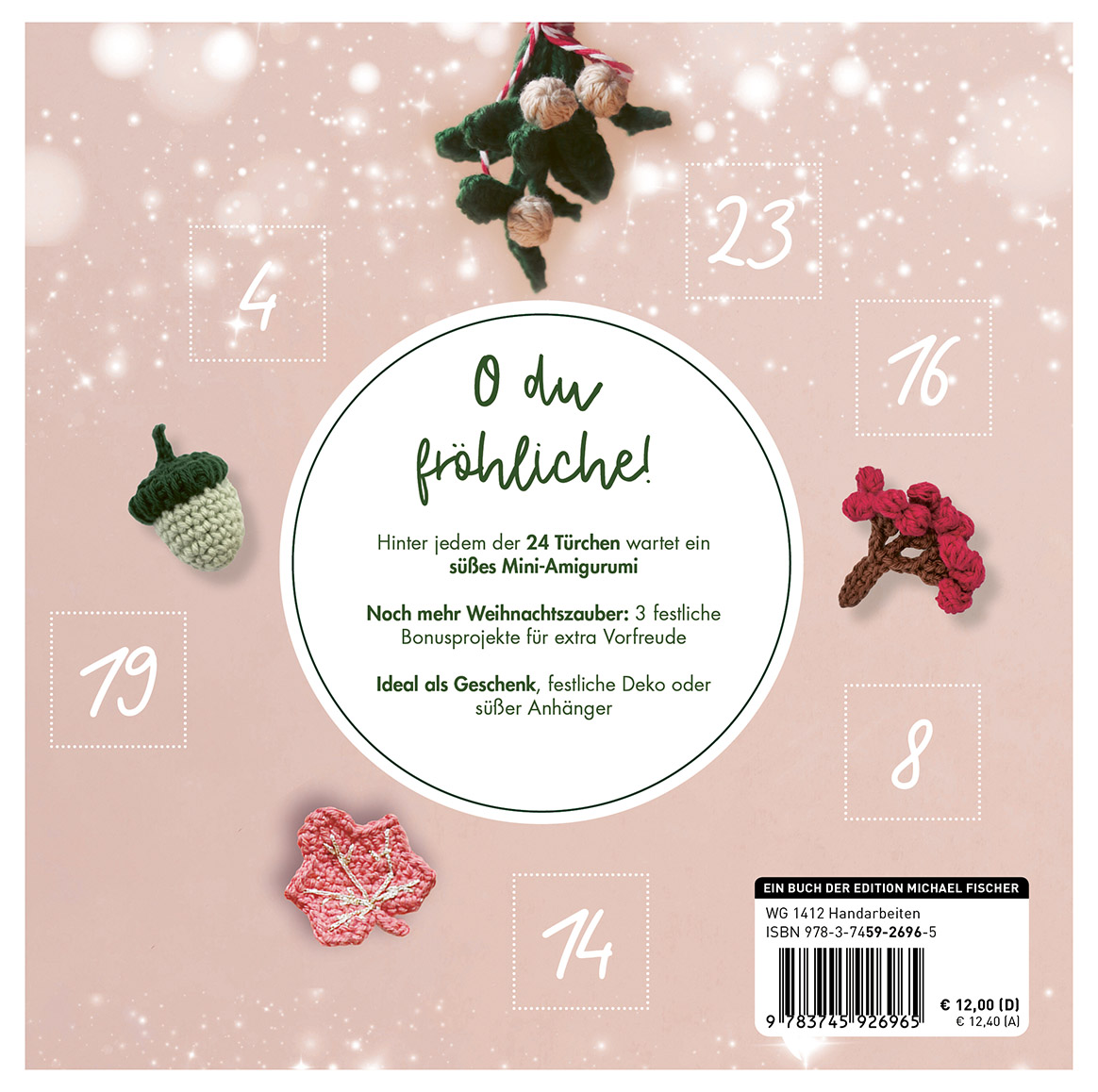 Rückseitencover Mini-Amigurumis Adventskalender - Weihnachten im Wald