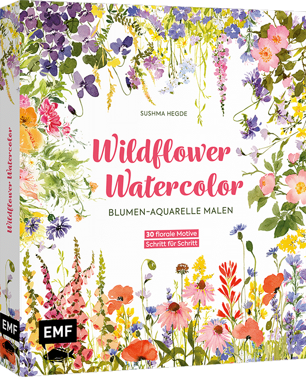 Anderes Coverbild Wildflower Watercolor – Blumen-Aquarelle malen