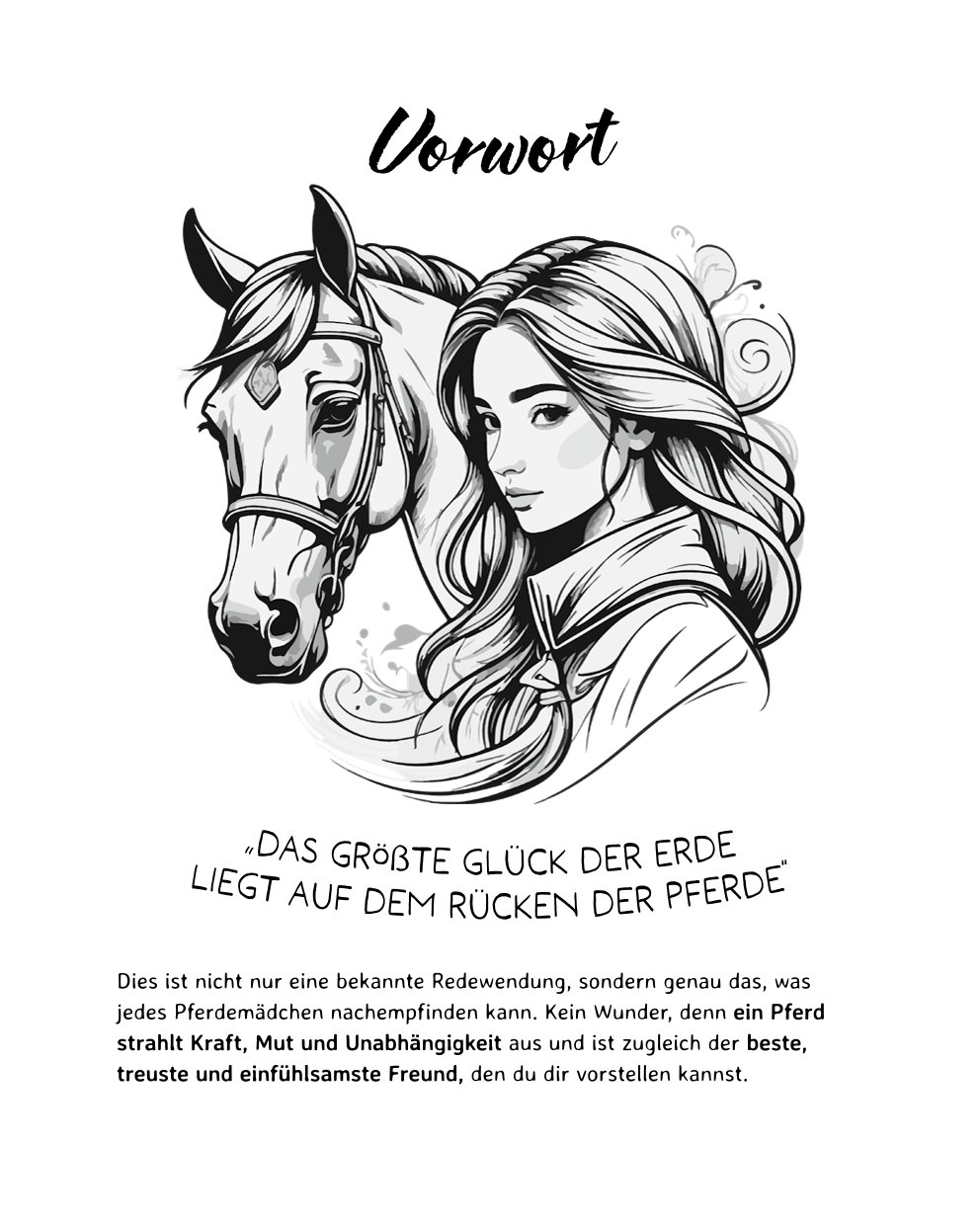 Beispielinhalt (Bild) Die Bucket List für Pferdemädchen