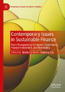 Contemporary Issues in Sustainable Finance