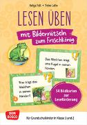 Lesen üben mit Bilderrätseln zum Froschkönig. 34 Bildkarten zur Leseförderung