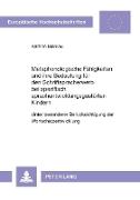 Metaphonologische Fähigkeiten und ihre Bedeutung für den Schriftspracherwerb bei spezifisch sprachentwicklungsgestörten Kindern