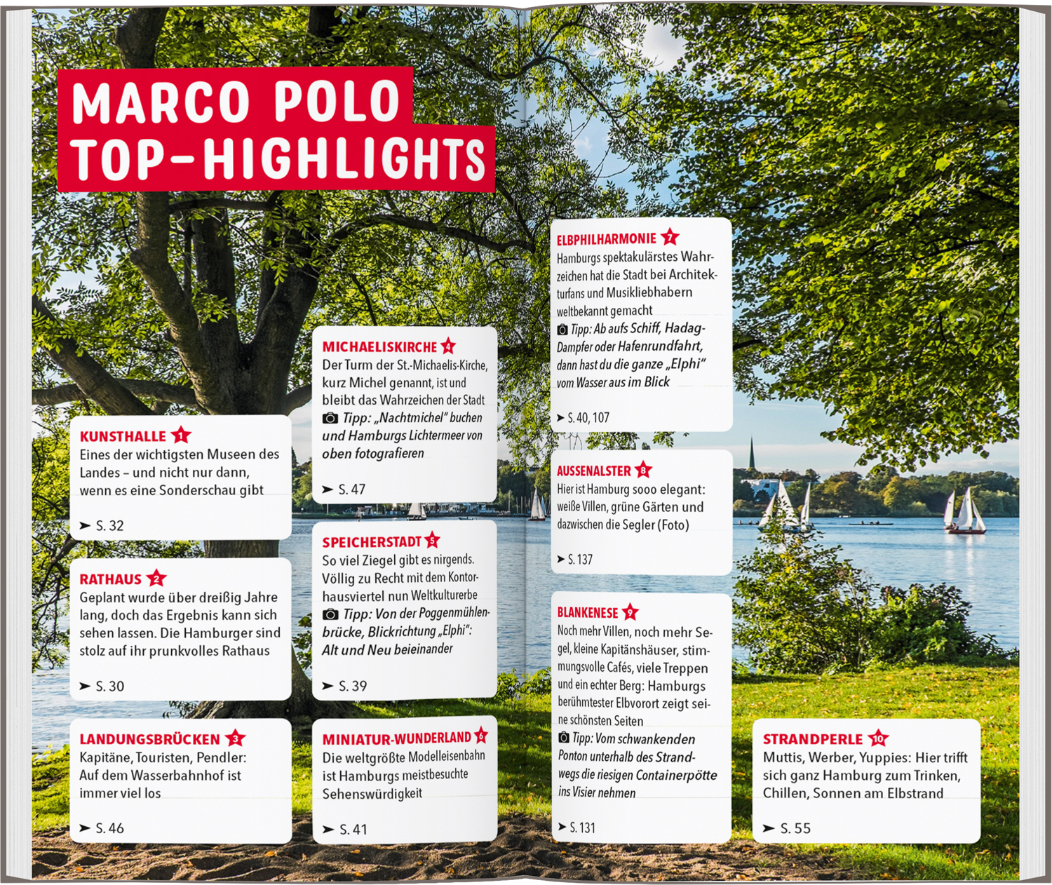 Beispielinhalt (Bild) MARCO POLO Reiseführer Hamburg