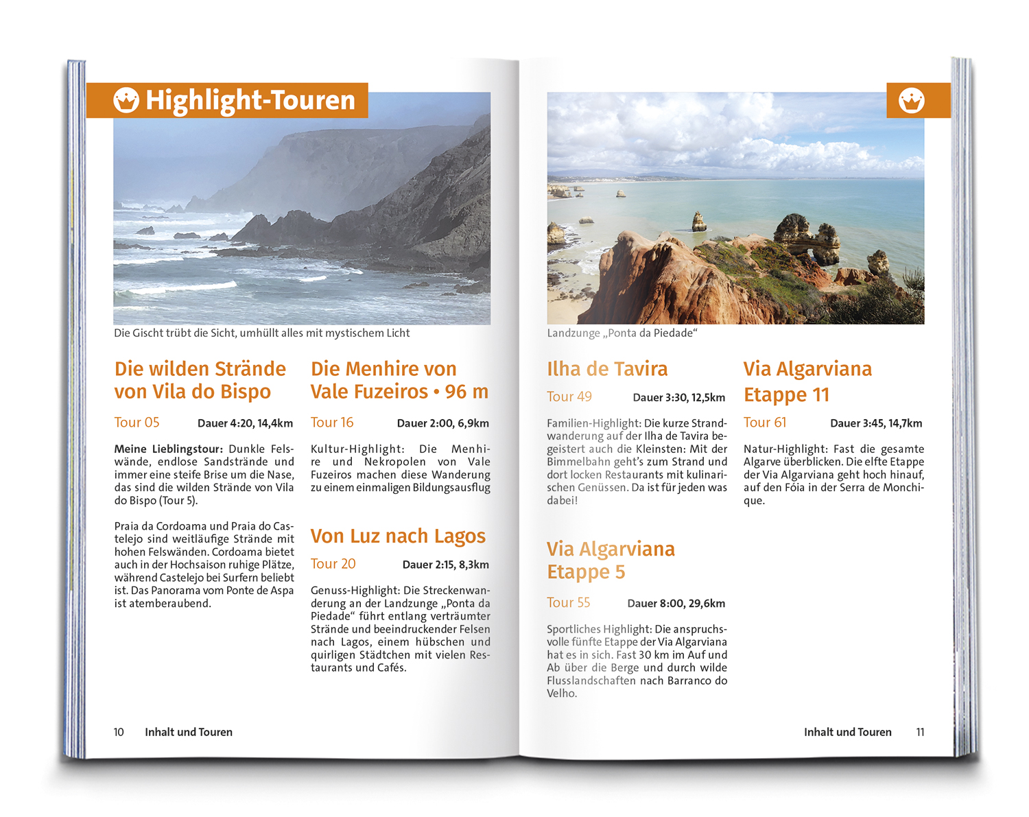 Beispielinhalt (Bild) KOMPASS Wanderführer Algarve mit Fernwanderweg Via Algarviana, 64 Touren / Etappen mit Extra-Tourenkarte