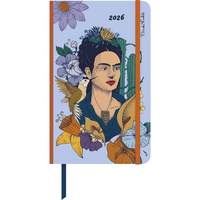 Vorderes Coverbild Frida Kahlo Wochen-Notizkalender groß 2026 - Taschen-Kalender 13x21 cm - mit Verschlussband & Falttasche - Weekly