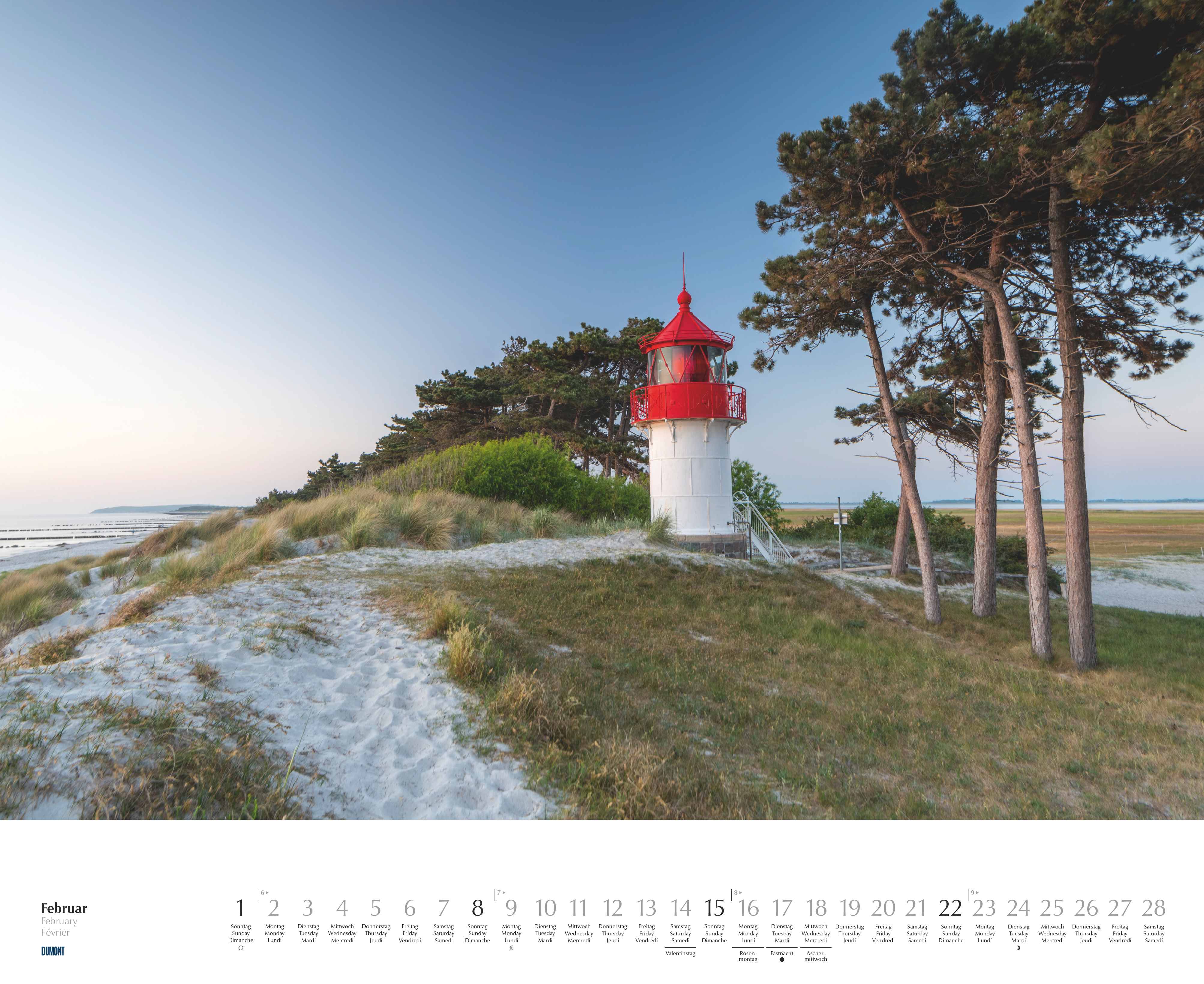 Beispielinhalt (Bild) Rügen & Hiddensee 2026 – Wandkalender 52 x 42,5 cm – Spiralbindung