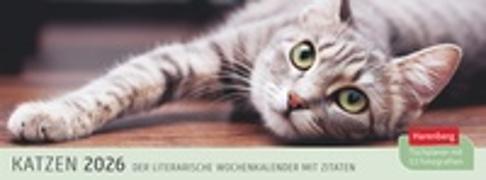 Katzen Premium-Tischplaner 2026 - Der literarische Wochenkalender mit Zitaten