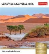 Südafrika & Namibia Sehnsuchtskalender 2026 - Wochenkalender mit 53 Postkarten