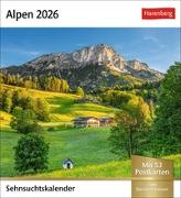 Alpen Sehnsuchtskalender 2026 - Wochenkalender mit 53 Postkarten