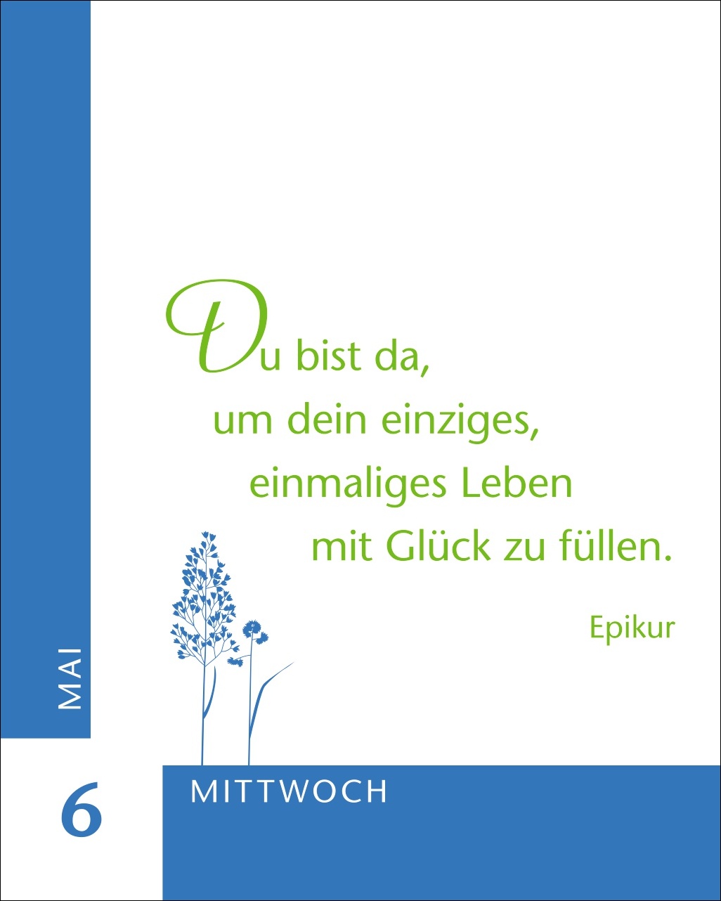 Beispielinhalt (Bild) Ein Jahr der Zuversicht Mini-Geschenkkalender 2026