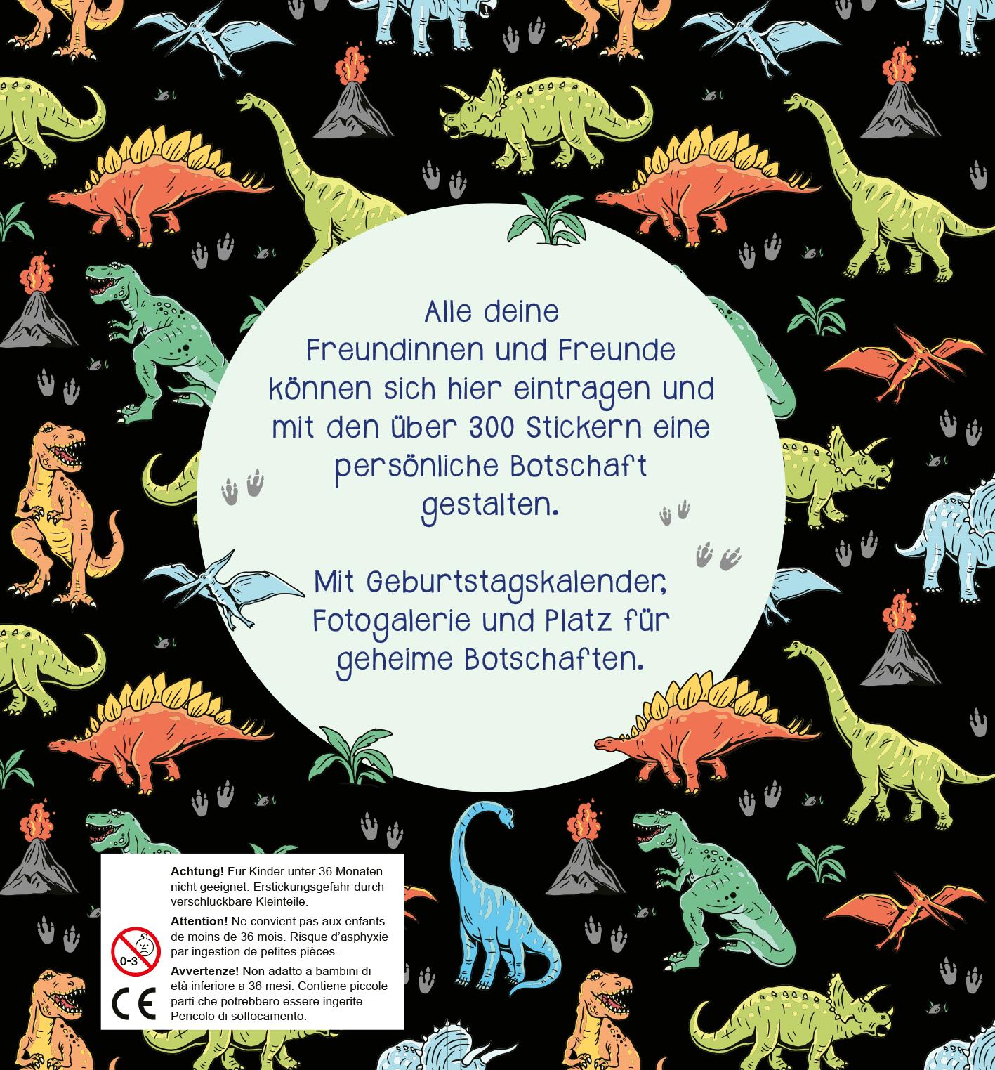 Rückseitencover Alle meine Freunde – Dino | Mit über 300 Stickern