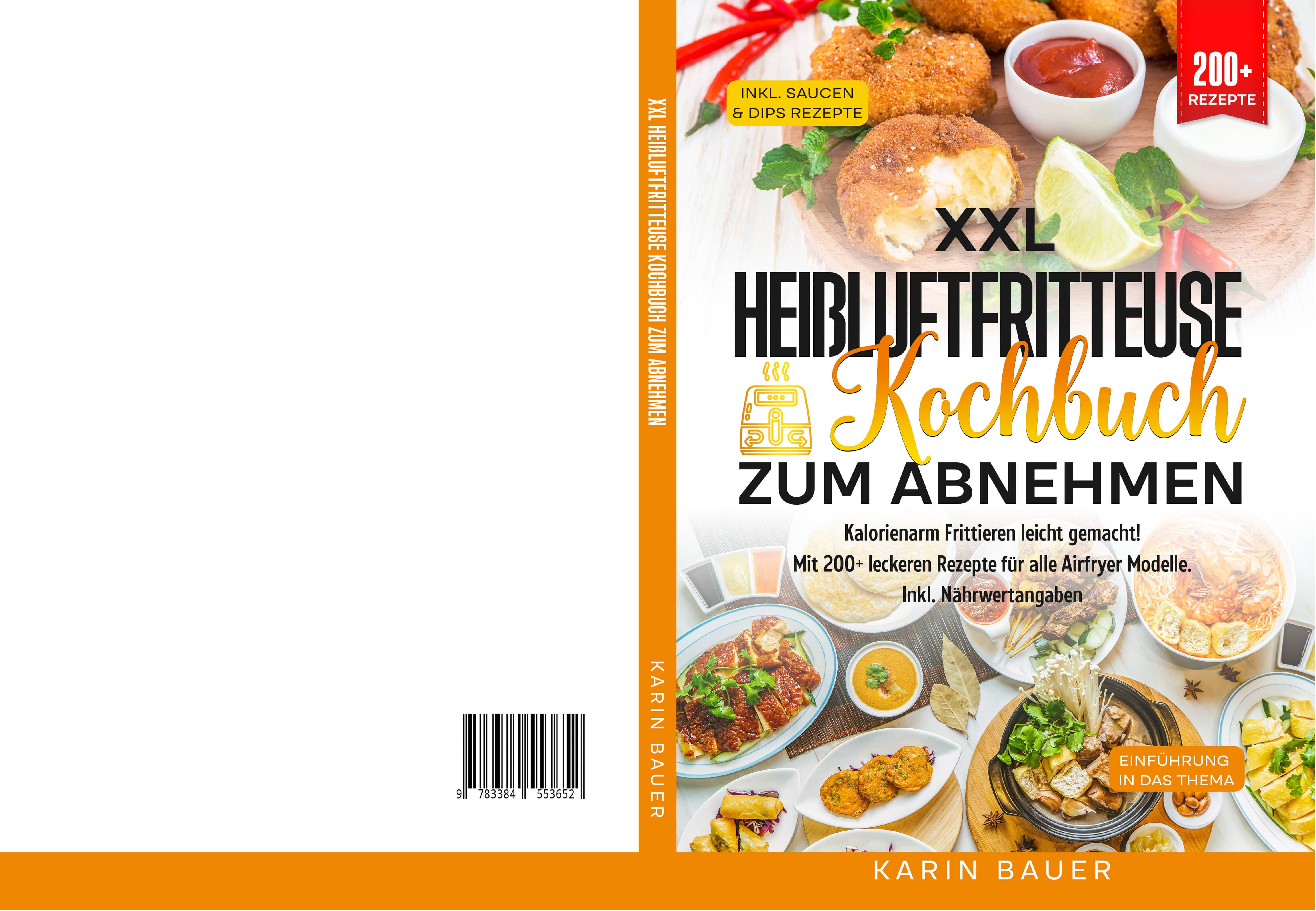 Gesamtes Coverbild XXL Heißluftfritteuse Kochbuch zum Abnehmen