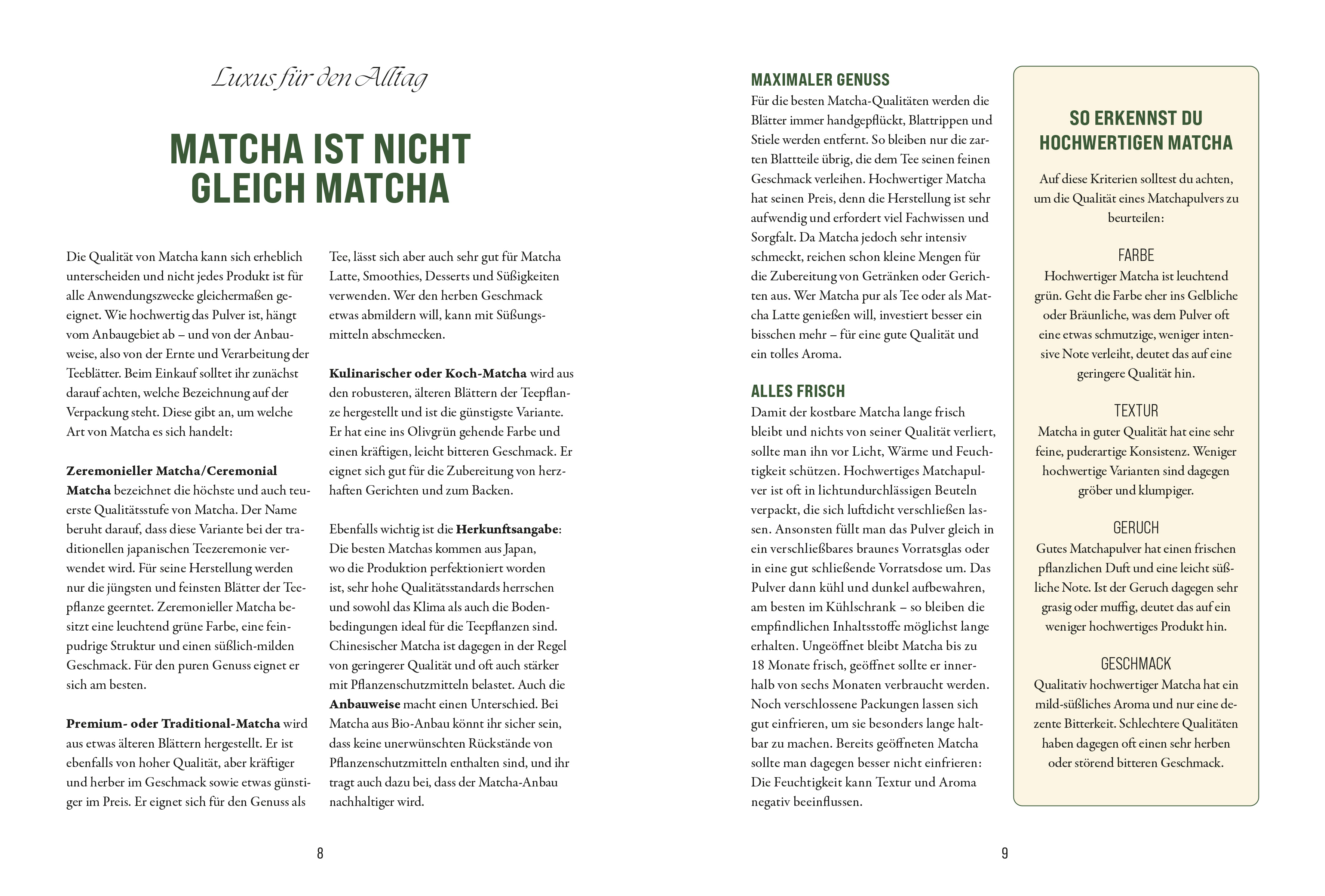 Beispielinhalt (Bild) Alles Matcha